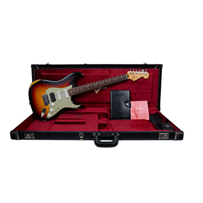 Fender Custom Shop Custom Deluxe Stratocaster HSS Relic 3 Ton Sunburst Elektro Gitar